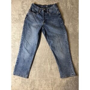 Women's Old Navy Sz 2 Petite‎ Extra High Rise Curvy Sky Hi Straight Jeans